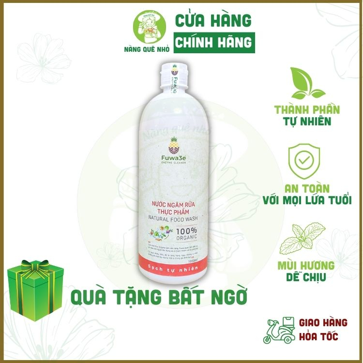 Nước Ngâm Rau Củ Quả Sinh Học Fuwa 3e Làm Sạch Thực Phẩm 100% Enzyme Dứa, Nước Rửa Rau Củ Quả Thực Phẩm An Toàn Cho Bé