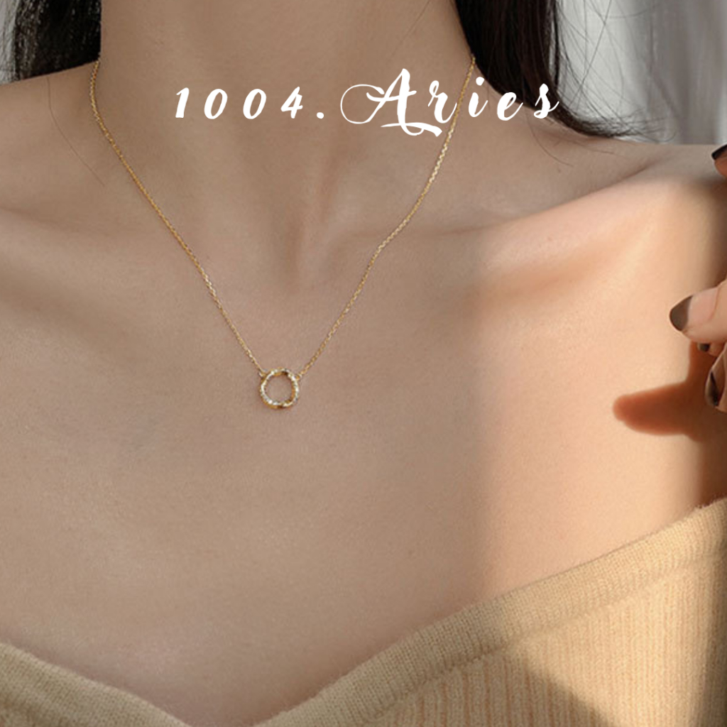 Dây chuyền mảnh nữ ngọc sang trọng -1004.ARIES