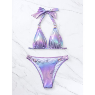 [BKN2358] <ÂU> SET BIKINI TÍM OMBRE MIX ĐÁ DA BÓNG