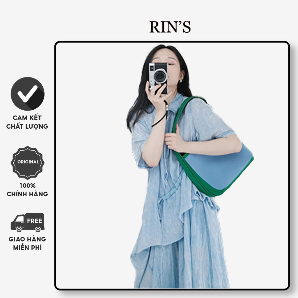 Đầm Nữ Form Rộng Phối Eo Đi Chơi Dạo Phố Dáng Xòe Lux N217 - Váy đũi xanh nữ dáng dài mùa hè