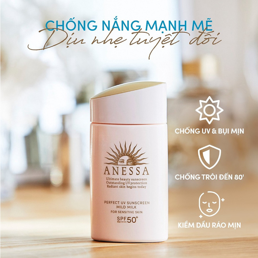 Sữa Chống Nắng Anessa Cho Da Nhạy Cảm & Trẻ Em 60ml