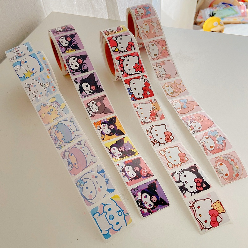 💜Sanrio Cuộn 200 Hình Dán Sanrio Dễ Thương