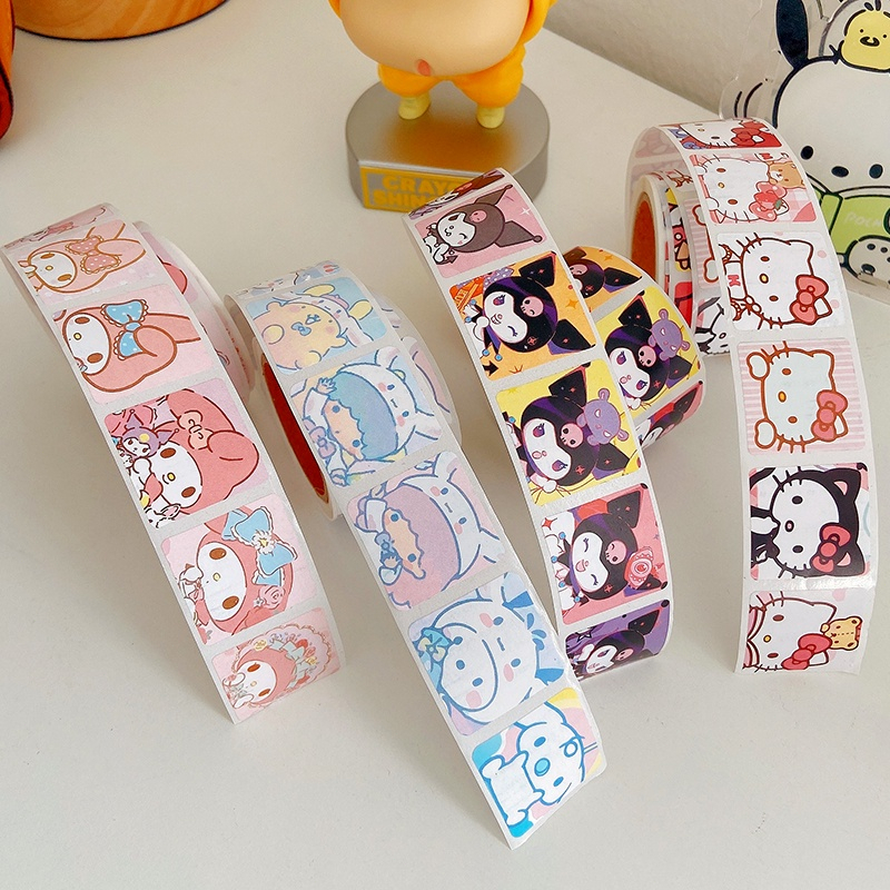 💜Sanrio Cuộn 200 Hình Dán Sanrio Dễ Thương