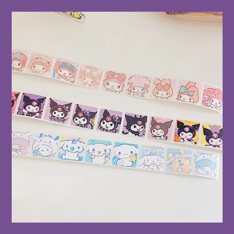 💜Sanrio Cuộn 200 Hình Dán Sanrio Dễ Thương