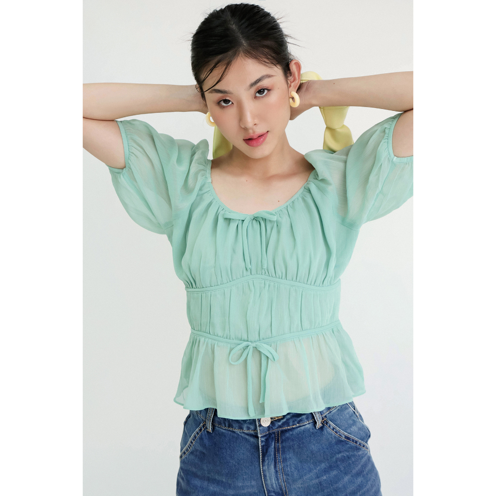 Áo kiểu nữ rã tầng bèo MIEU - JMR05