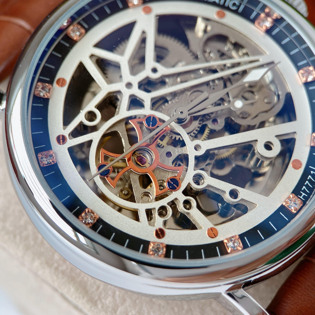 Đồng hồ nam MOHDNE cơ tự động kiểu dáng độc lạ đẹp mắt, thiết kế lộ full máy siêu ngầu