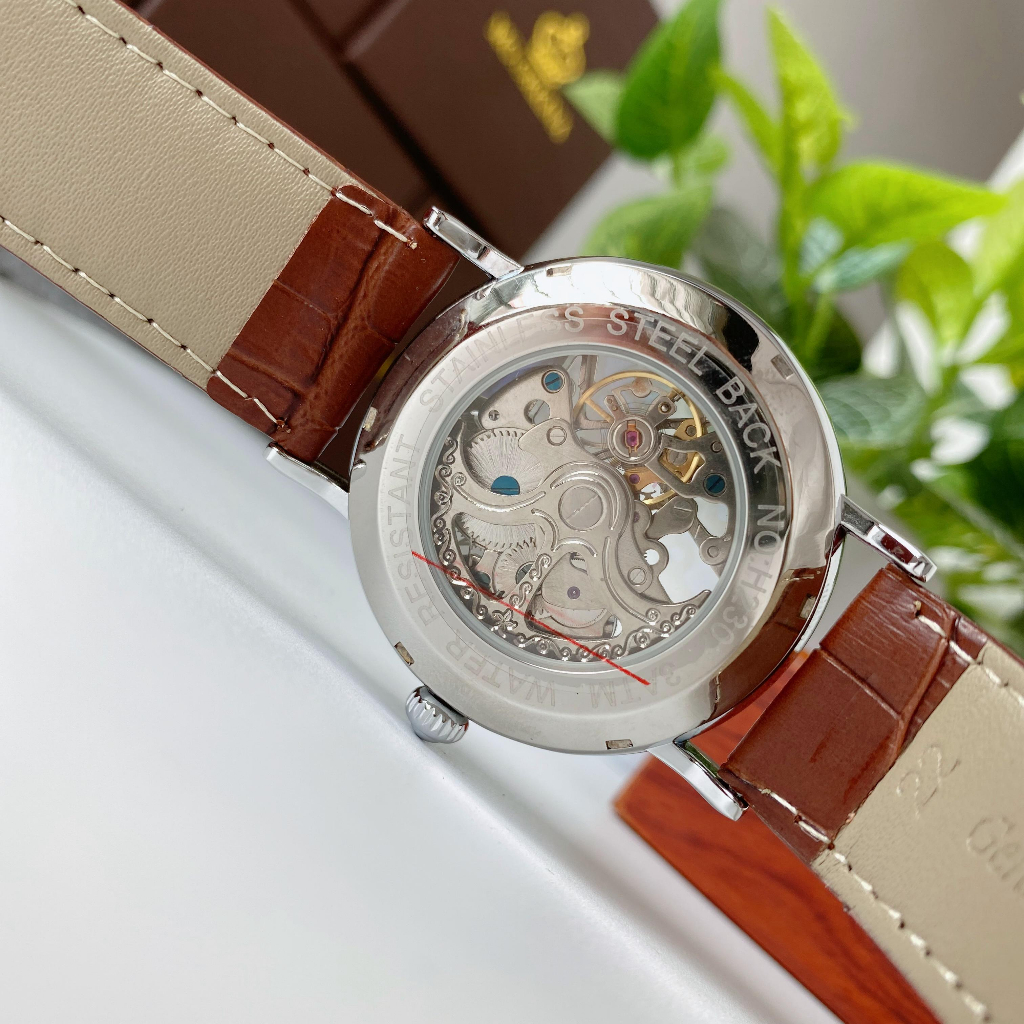 Đồng hồ nam MOHDNE cơ tự động kiểu dáng độc lạ đẹp mắt, thiết kế lộ full máy siêu ngầu