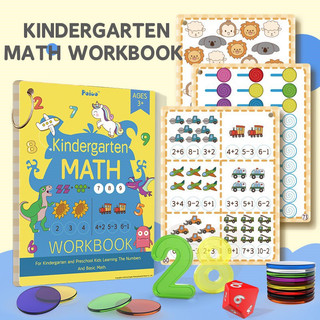 Bộ học liệu học toán mẫu giáo paico kindergarten math workbook cho bé từ 3 tuổi