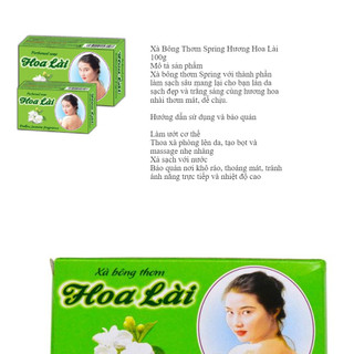 Xà bông thơm hoa lài, xà phòng tắm - bánh 100g