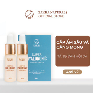 [GIFT] Combo Sample Serum (Tinh Chất) Cấp Nước Zakka Naturals Super Hyaluronic Vitamins 4mlx2