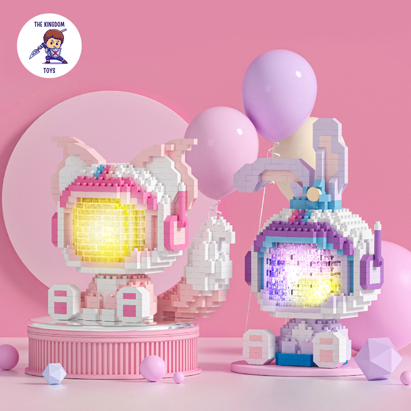 Đồ Chơi Lắp Ráp Mô Hình Phát Sáng Chuột Mickey / Vịt Donald / Gấu Duffy / Totoro  / LinaBell / StellaLou