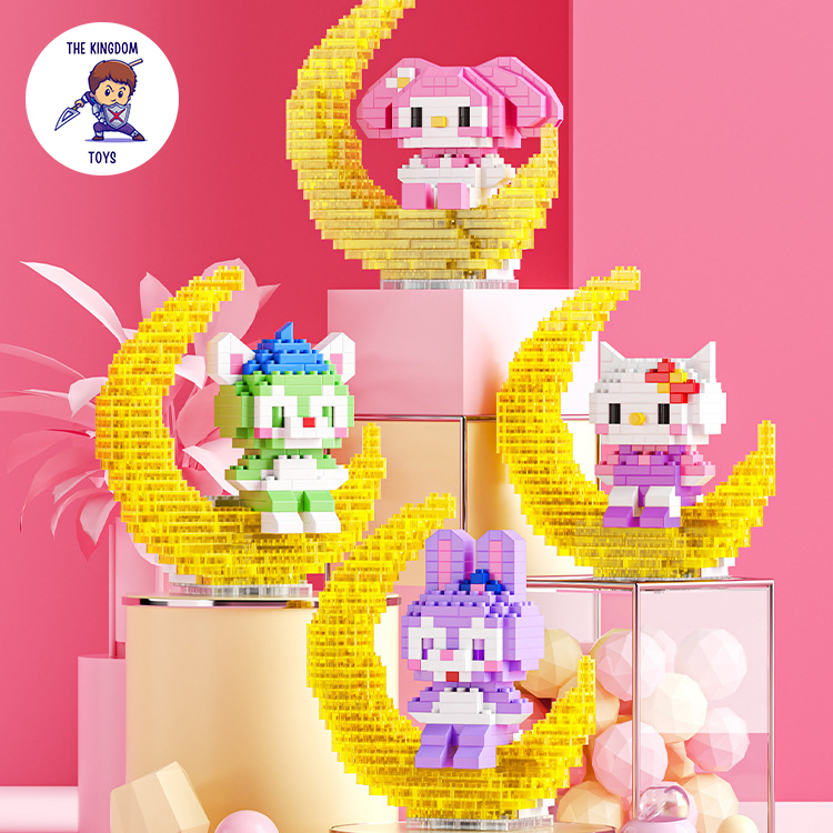 Đồ Chơi Lắp Ráp Mô Hình Phát Sáng Chuột Mickey / Vịt Donald / Gấu Duffy / Totoro  / LinaBell / StellaLou