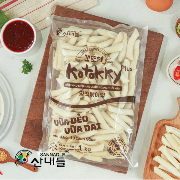 Bánh Gạo Kiểu Hàn Quốc 100% làm từ bột mì - Dạng Thỏi Xiên