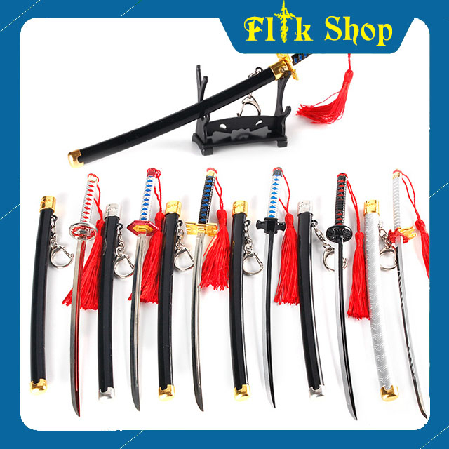 Móc khóa mô hình Kiém katana Kim loại titan của thợ săn quỷ trong Anime/Manga Kimetsu No Yaiba