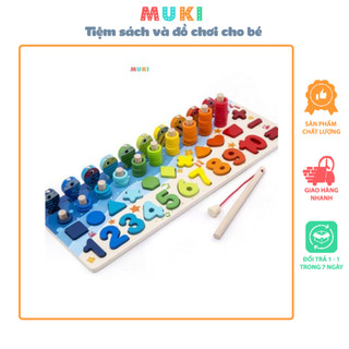 Đồ chơi câu cá, lắp ghép, nhận biết số đếm phát triển kĩ năng tổng hợp cho bé ( Từ 1-3 tuổi)