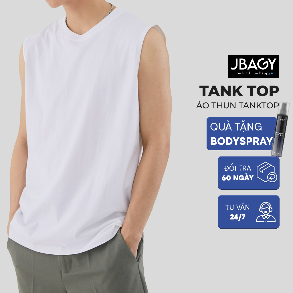 Áo thun ba lỗ tank top nam nữ chất liệu cotton thoáng mát thấm hút mồ hôi tốt thương hiệu JBAGY - JT0301
