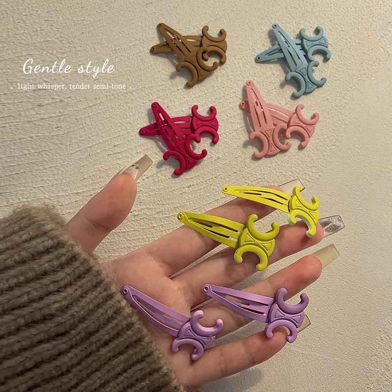 ⚡Kẹp Tóc Màu Sắc Kẹo Ngọt Phong Cách Hàn Quốc Đơn Giản Xinh Xắn Dành Cho Nữ