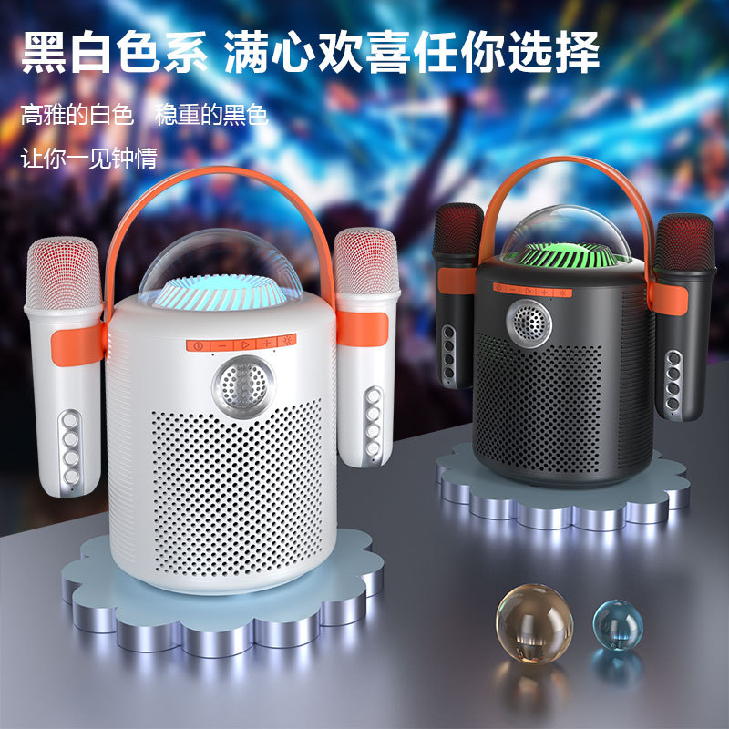Loa Karaoke Bluetooth Y-11 Thiết Kế Lạ Mắt, Đèn Led Sôi Động, Kèm 2 Mic