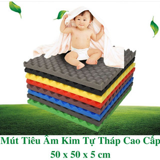 MÚT TIÊU ÂM HÌNHTRỨNG, HỘT GÀ 50x50cm - Dày 4 cm ( Đủ Màu )