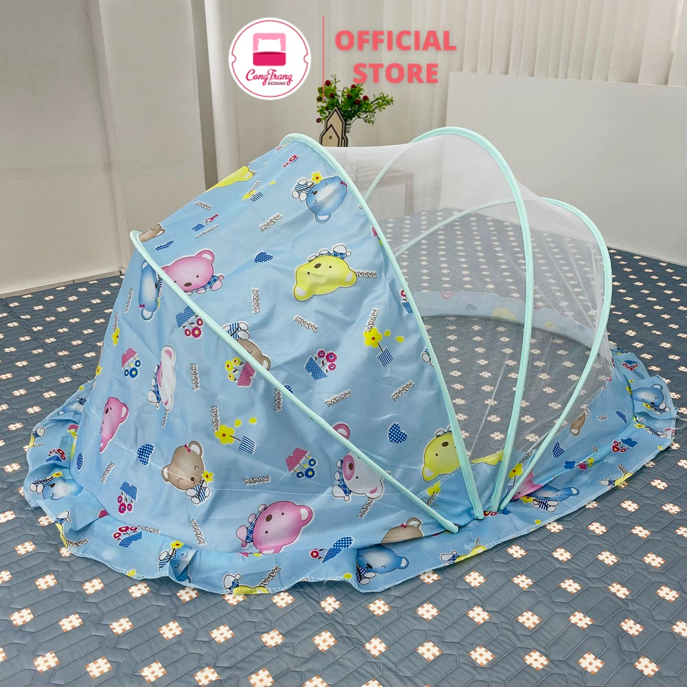 Màn mùng chụp tự bung cho bé gấp gọn thông minh - sơ sinh, bé lớn, bé nhỏ, trẻ em chống muỗi tuyệt đối