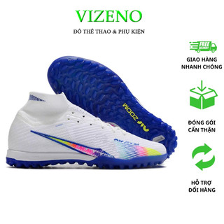 Giày đá bóng Mercurial Superfly 9 Elite TF màu trắng vạch xanh