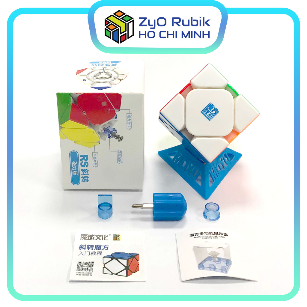 Rubik RS Skewb Stickerless Có Nam Châm - Đồ Chơi Phát Triển Trí Tuệ - Zyo Rubik Hồ Chí Minh