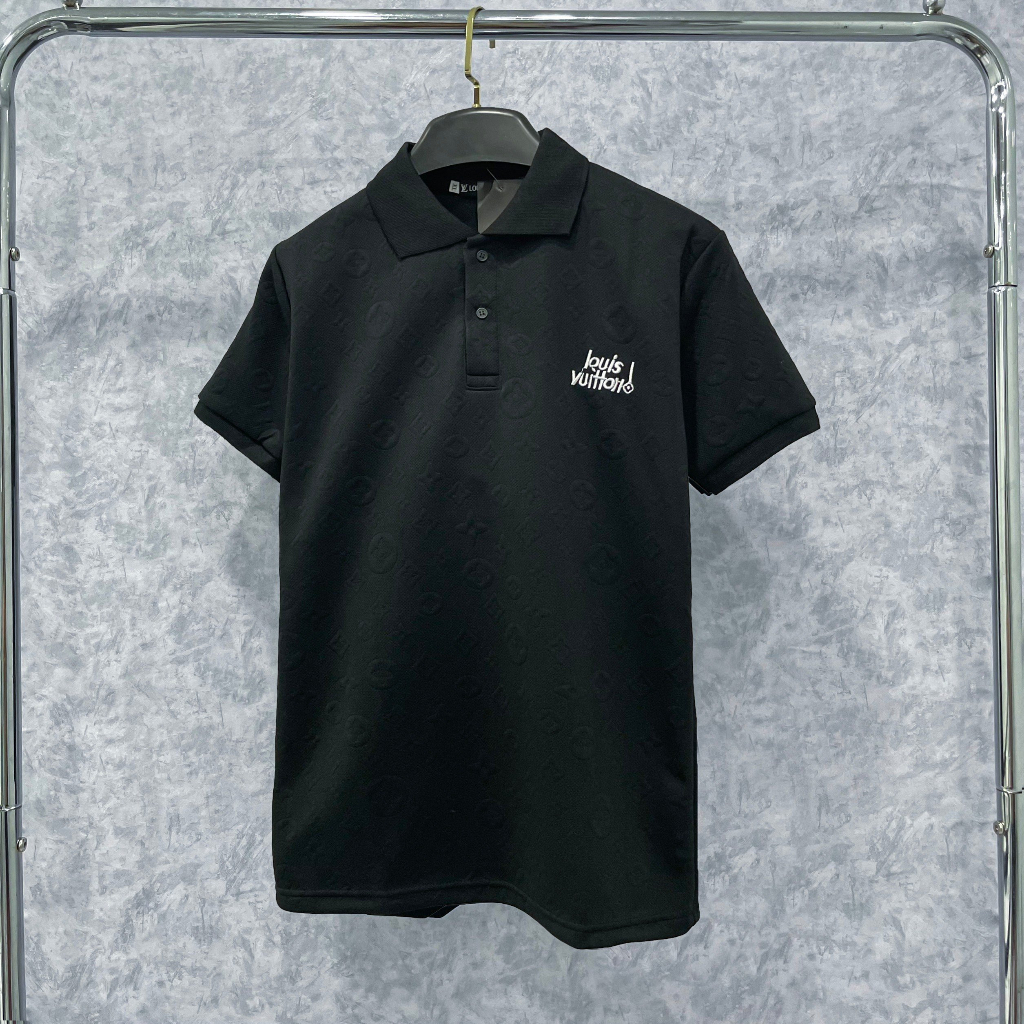 Áo thun nam cổ bẻ chất cotton dập nổi mềm mịn co dãn ⚡The Lizard⚡