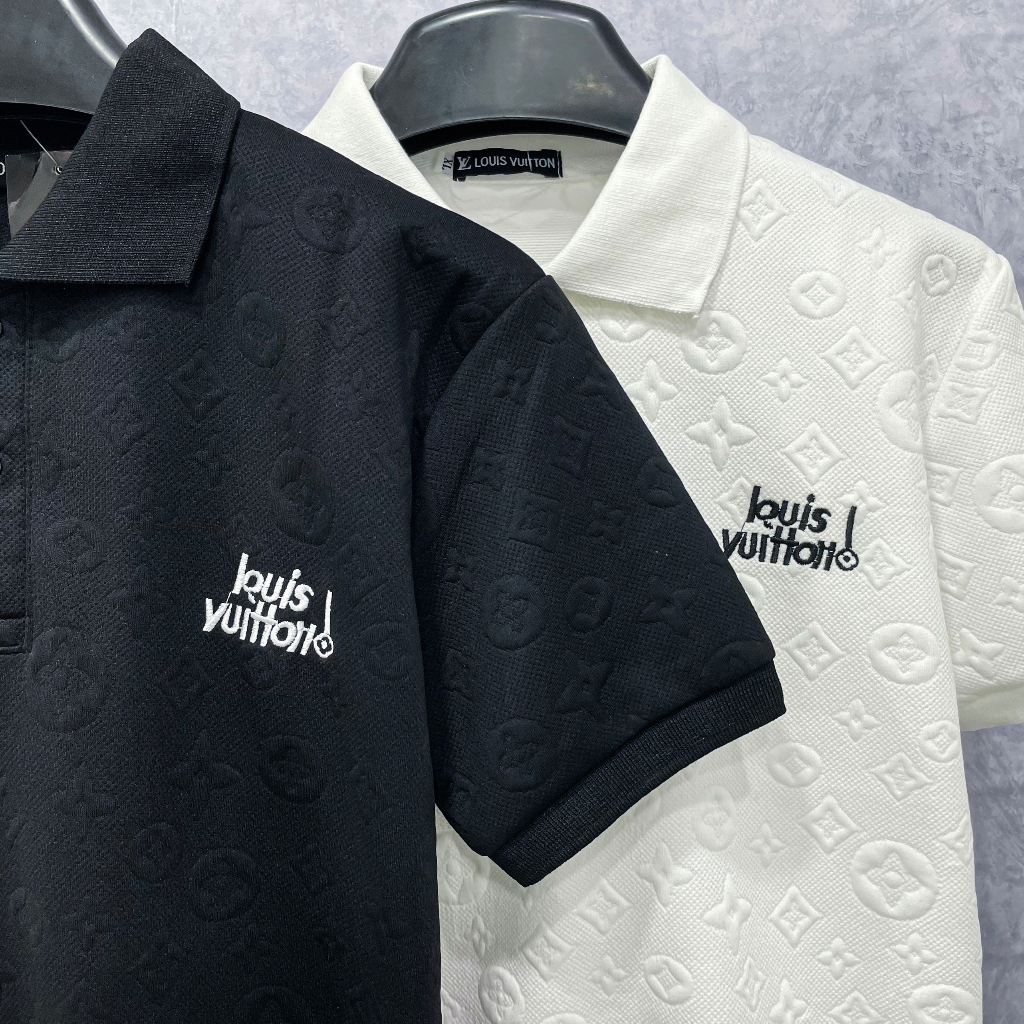 Áo thun nam cổ bẻ chất cotton dập nổi mềm mịn co dãn ⚡The Lizard⚡