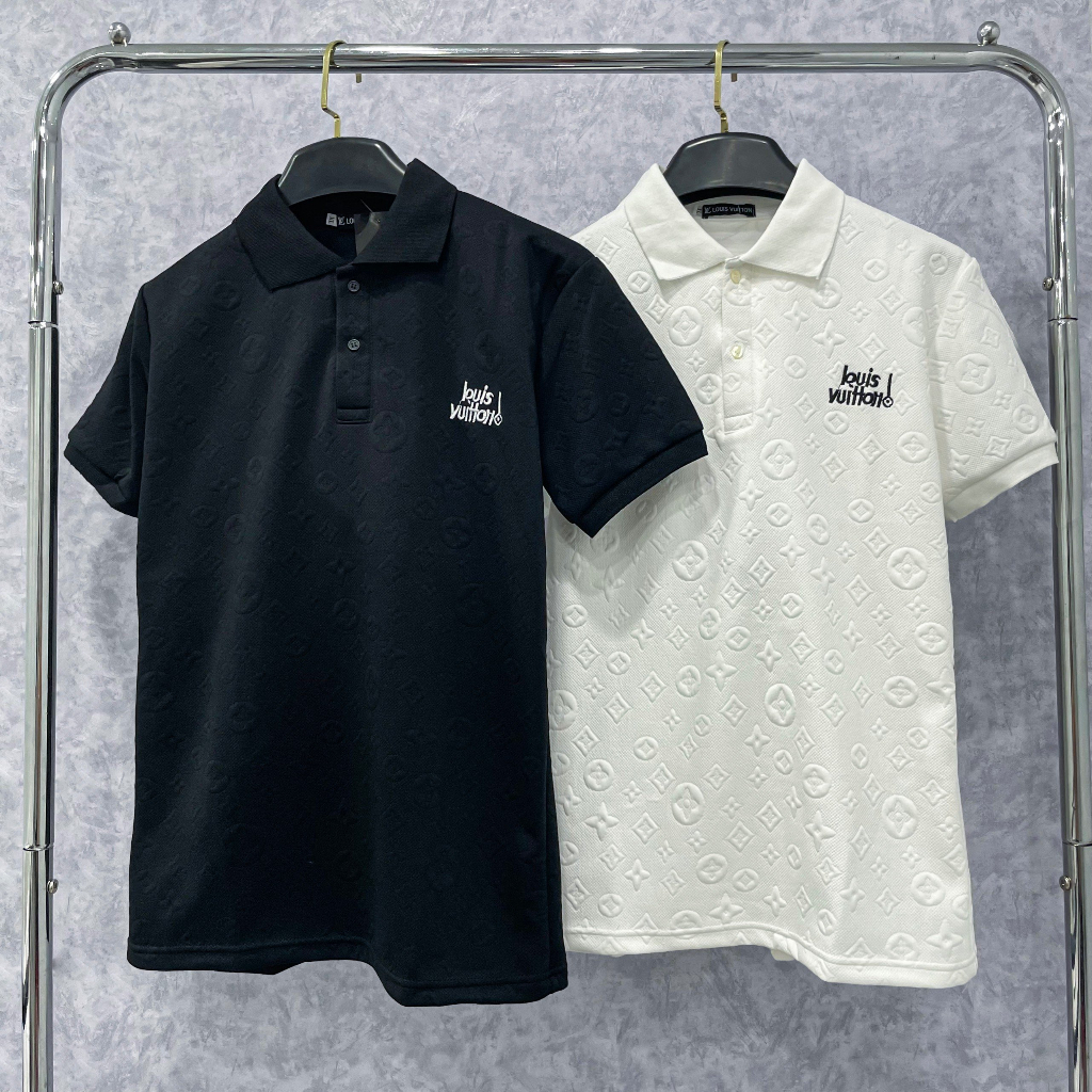 Áo thun nam cổ bẻ chất cotton dập nổi mềm mịn co dãn ⚡The Lizard⚡