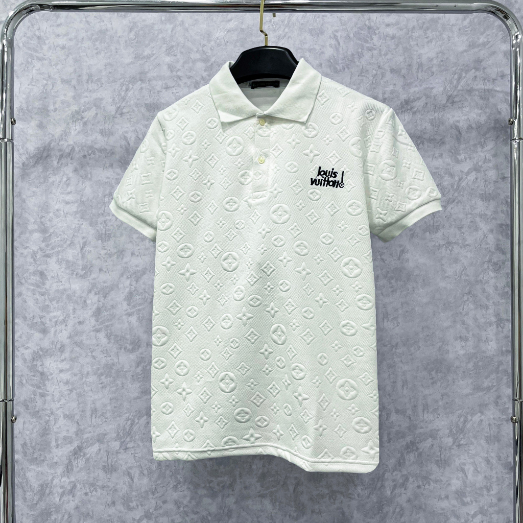 Áo thun nam cổ bẻ chất cotton dập nổi mềm mịn co dãn ⚡The Lizard⚡