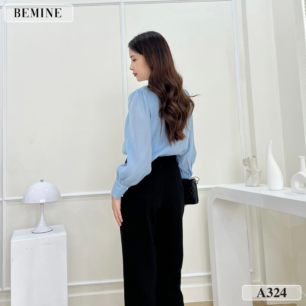 Áo kiểu cổ phối tay dài BEMINE A324
