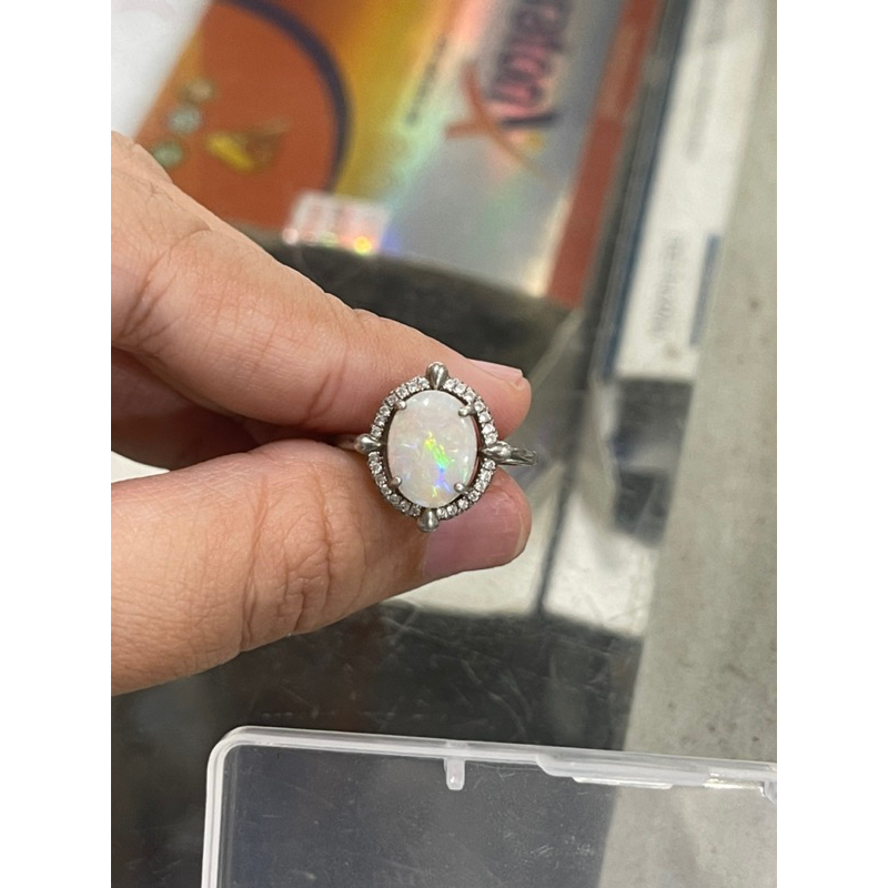 nhẫn opal bạc 925