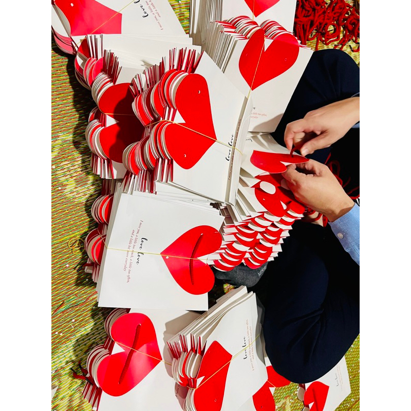 Combo 5 Túi trái tim 18x18x5cm