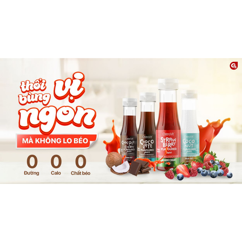 Sốt ăn kiêng Ostrovit Sauce,  nhập khẩu Ba Lan - Gymstore không đường, ít béo
