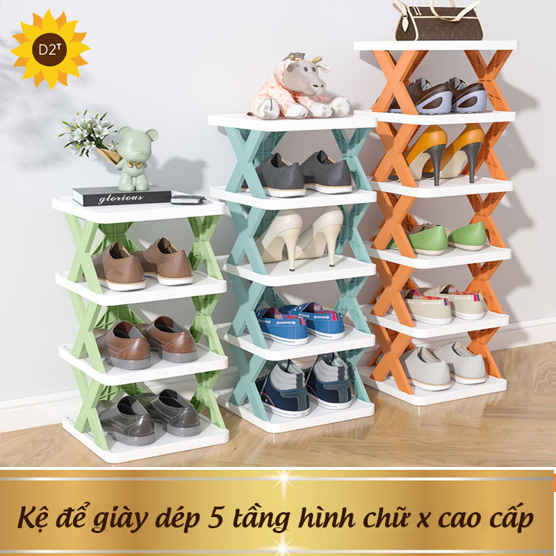 Kệ để giày dép 5 tầng hình chữ x cao cấp