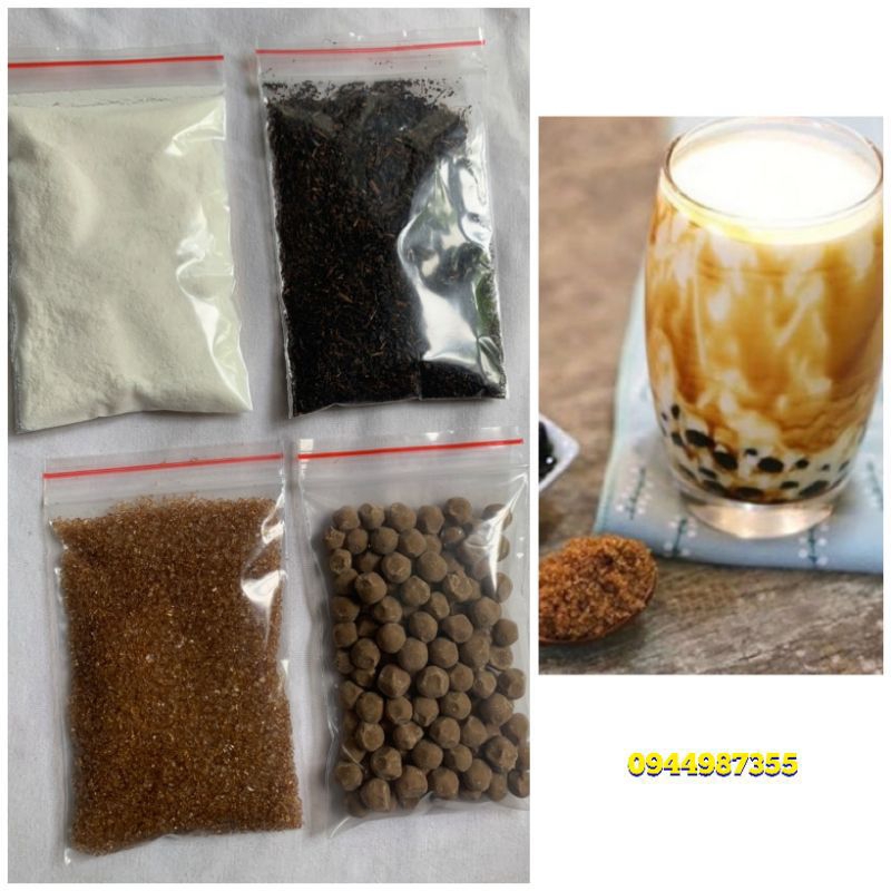 1 gói hồng trà làm trà sữa