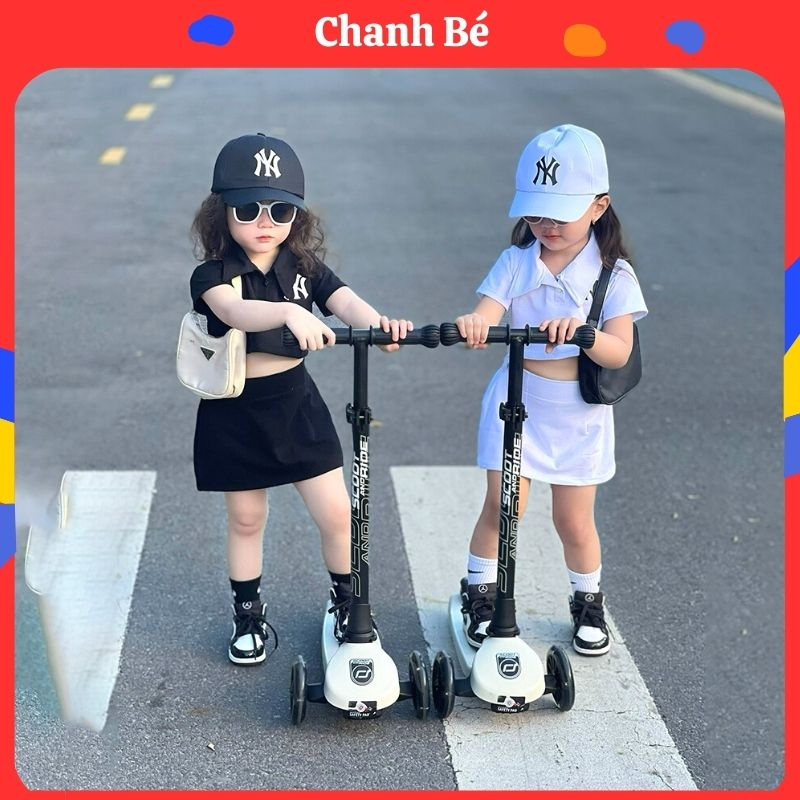 Bộ quần áo bé gái 8-23kg Chanh Bé,áo cổ polo croptop kèm chân váy 2 lớp cho bé tha hồ tự tin cool ngầu [ S217]