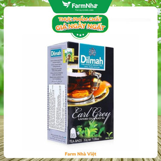 Trà Dilmah Earl Grey túi lọc 30g 20 túi x 1.5g Trà Bá Tước - Tinh hoa trà Sri Lanka