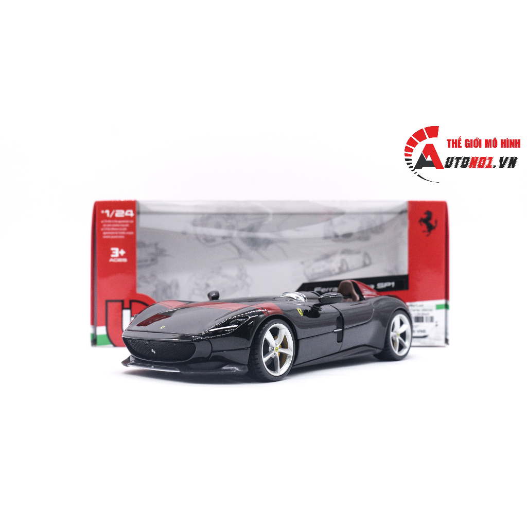 Mô hình xe Ferrari Monza Sp1 Sports 1:24 black Bburago OT037