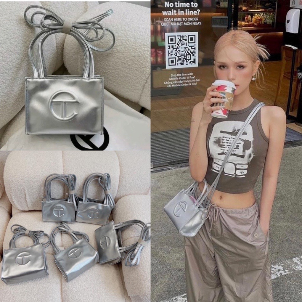 Túi đeo chéo nữ telfar TF size 17 đẹp có khóa kéo miệng thời trang hot trend DC0888