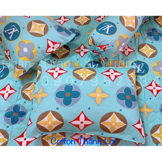 BỘ DRAP 4 MÓN VẢI COTTON THẮNG LỢI CHUẨN LOGO CTY 100% (Size M8x2M) chat chọn mẫu