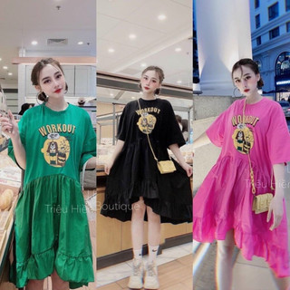 Đầm baby doll đầm bầu dưới 70kg