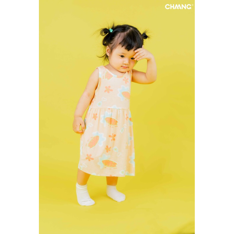 Váy cotton Chaang ba lỗ cho bé gái SS23 hihistores