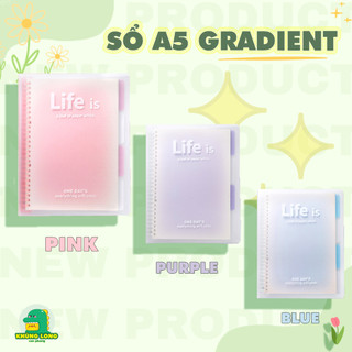 Sổ tay khổ a5 gradient bìa trơn màu đơn giản chất lượng cao