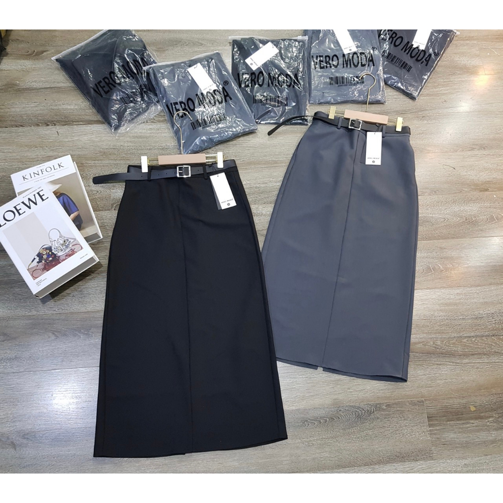 CV2302 Chân váy dài Vera moda kèm thắt lưng