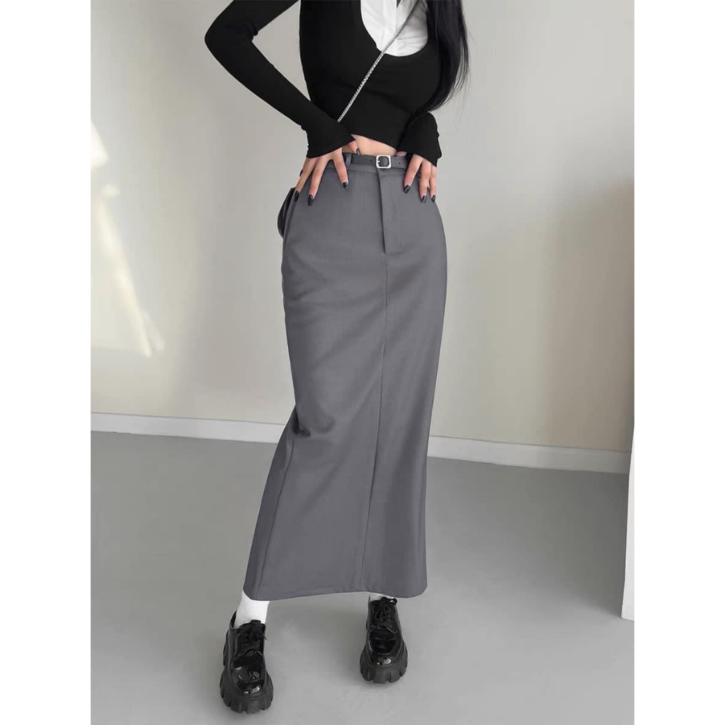 CV2302 Chân váy dài Vera moda kèm thắt lưng