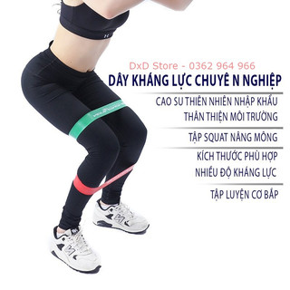 Bộ Dây Kháng Lực Miniband, Dây Cao Su Kháng Lực REDCORE Thế Hệ Mới Tập Cổ Chân, Đùi, Mông Hiệu Quả