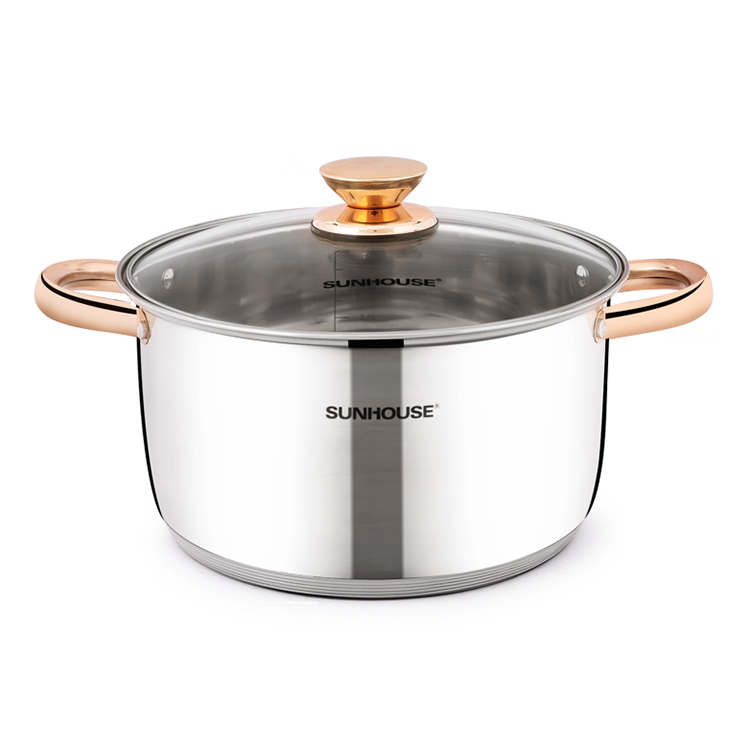 Bộ nồi Inox 5 đáy từ Sunhouse SHG781 - 02 nồi