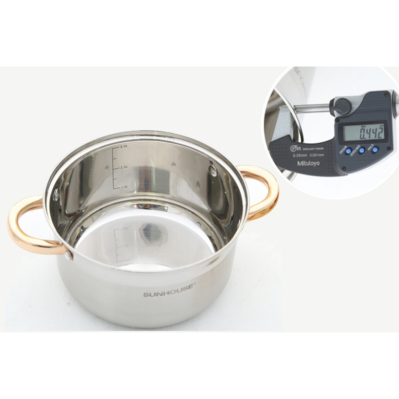 Bộ nồi Inox 5 đáy từ Sunhouse SHG781 - 02 nồi