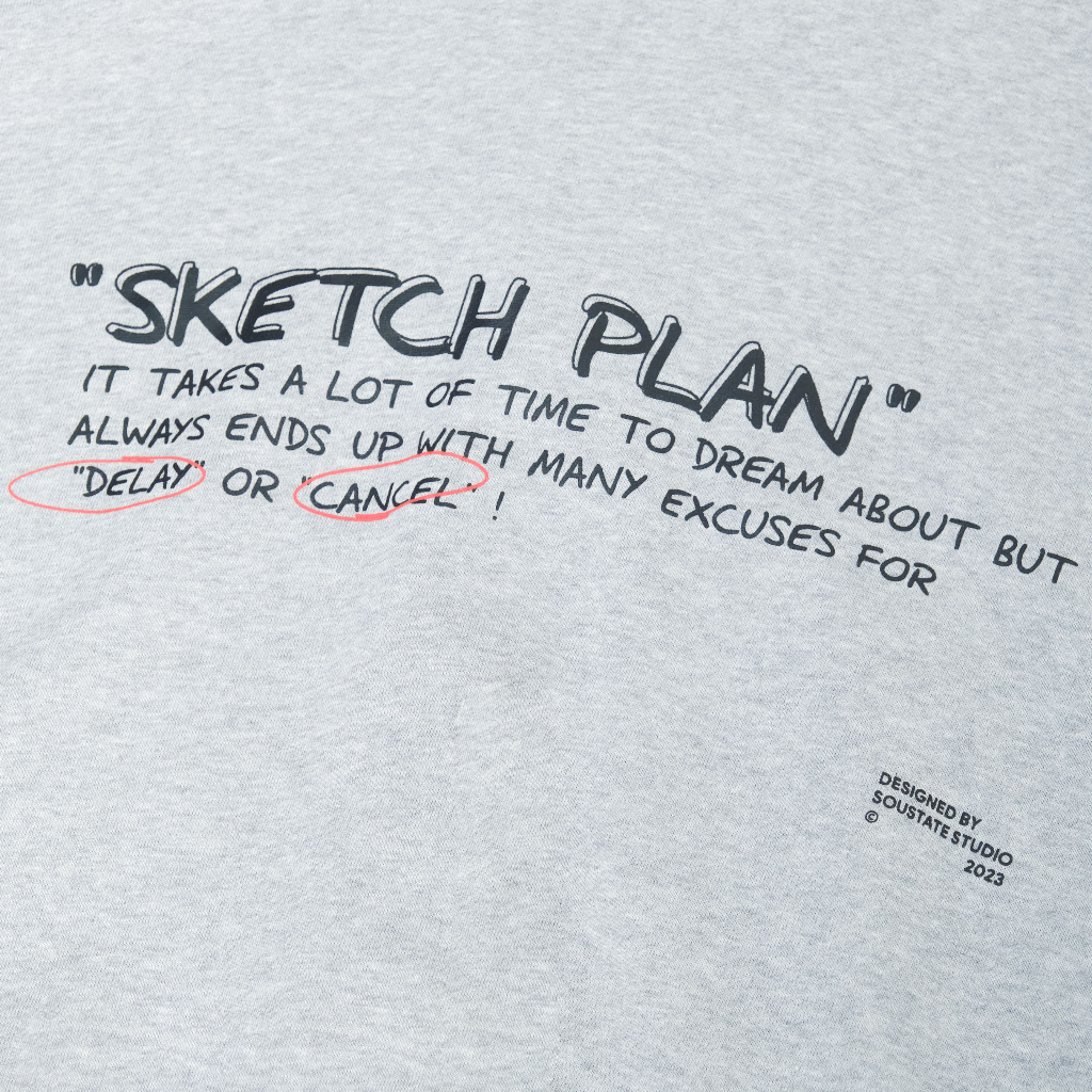 ÁO HOODIE FULL ZIP SOUSTATE "SKETCH PLAN" (XÁM - BOXY) | BigBuy360 - bigbuy360.vn